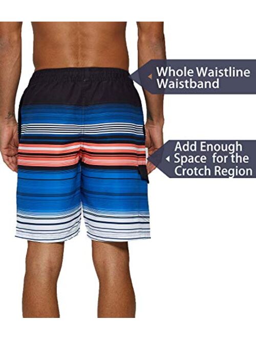 Vogyal Mens Swim Trunks Quick Dry Beach Bathing Suit with Mesh Lining