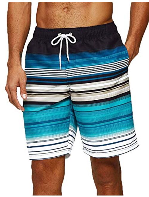 Vogyal Mens Swim Trunks Quick Dry Beach Bathing Suit with Mesh Lining