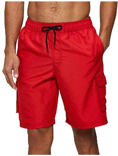 Vogyal Mens Swim Trunks Quick Dry Beach Bathing Suit with Mesh Lining