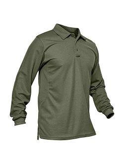 Men's Polo Shirt Quick Dry Performance Long and Short Sleeve Tactical Shirts Pique Jersey Golf Shirt