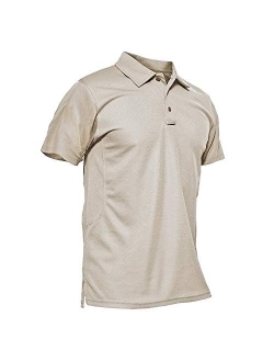 Men's Polo Shirt Quick Dry Performance Long and Short Sleeve Tactical Shirts Pique Jersey Golf Shirt