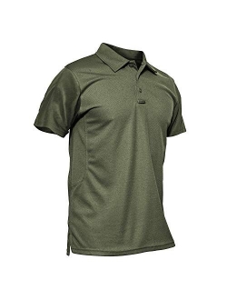 Men's Polo Shirt Quick Dry Performance Long and Short Sleeve Tactical Shirts Pique Jersey Golf Shirt