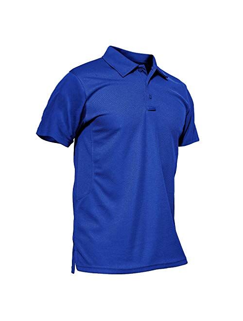 MAGCOMSEN Men's Polo Shirt Quick Dry Performance Long and Short Sleeve Tactical Shirts Pique Jersey Golf Shirt