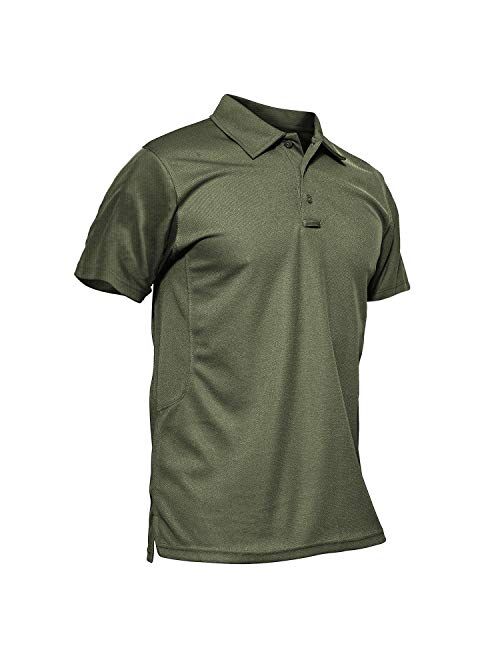 MAGCOMSEN Men's Polo Shirt Quick Dry Performance Long and Short Sleeve Tactical Shirts Pique Jersey Golf Shirt