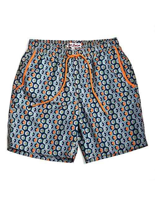 Mr. Swim Men's Swim Trunks with Mesh Lining - Quick Dry Bathing Suit with Pockets - 7.5 Inch Inseam