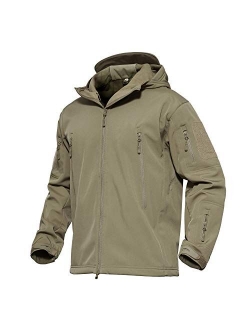 Men's Hooded Tactical Jacket Water Resistant Soft Shell Outwear Coat