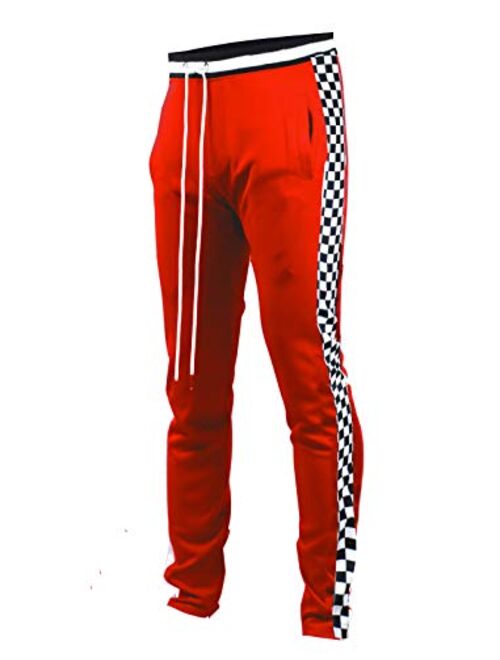 Screenshotbrand Mens Hip Hop Premium Slim Fit Track Pants - Athletic Jogger Bottom with Side Taping