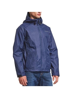 Men's Waterproof Rain Jacket Lightweight Windbreaker Hooded for Hiking