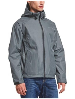 Men's Waterproof Rain Jacket Lightweight Windbreaker Hooded for Hiking