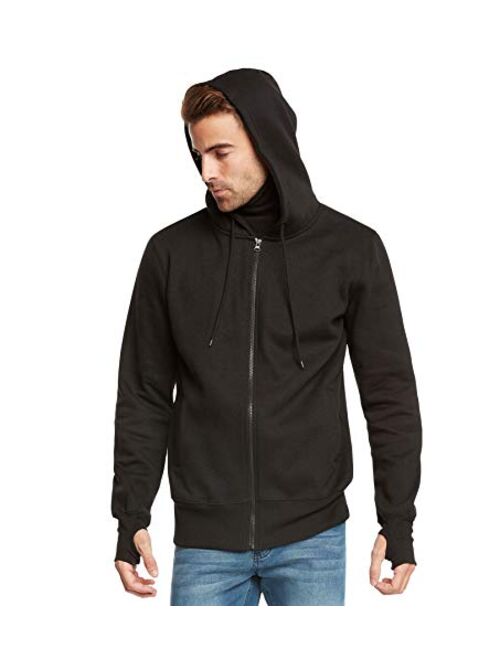 9 Crowns Men's Fleece Full-Zip Ninja Hoodie Essentials