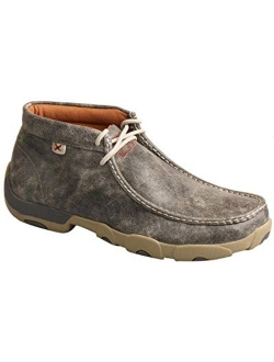 Twisted X Men's Lace Leather Handcrafted Chukka Driving Mocs