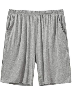 JINSHI Men's Pajama Shorts Comfortable Lounge Sleep Shorts with Pockets