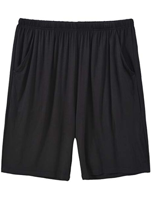 JINSHI Men's Pajama Shorts Comfortable Lounge Sleep Shorts with Pockets