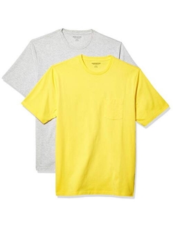 Men's 2-Pack Loose-fit Short-Sleeve Crewneck Pocket T-Shirt