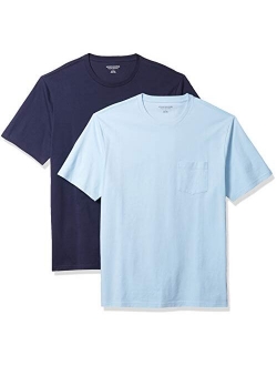 Men's 2-Pack Loose-fit Short-Sleeve Crewneck Pocket T-Shirt