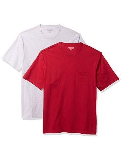 Men's 2-Pack Loose-fit Short-Sleeve Crewneck Pocket T-Shirt