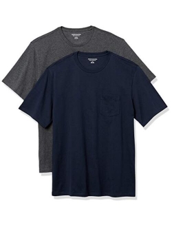 Men's 2-Pack Loose-fit Short-Sleeve Crewneck Pocket T-Shirt