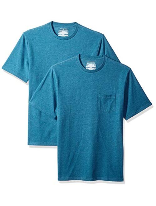 Amazon Essentials Men's 2-Pack Loose-fit Short-Sleeve Crewneck Pocket T-Shirt