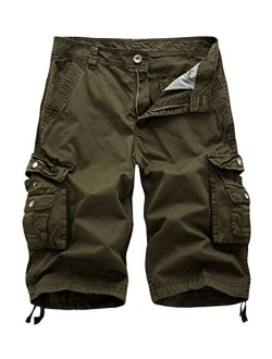 Winoto Mens Camo Cargo Shorts Multi Pockets Camouflage Cargo Short