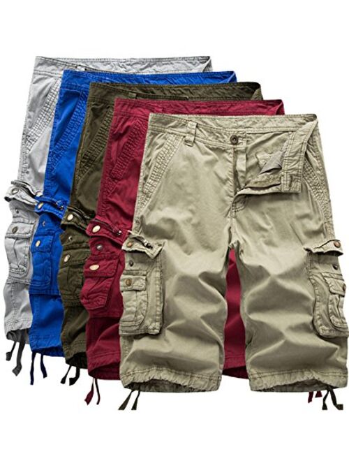 Winoto Mens Camo Cargo Shorts Multi Pockets Camouflage Cargo Short