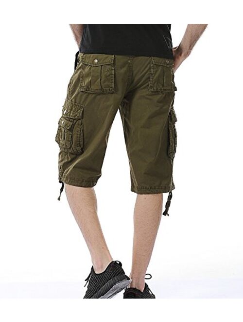 Winoto Mens Camo Cargo Shorts Multi Pockets Camouflage Cargo Short