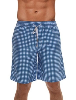 Whiskey and Oak Mens Swimming Trunks Shorts with Pockets, Quick Dry Bathing Suit - Longer Length