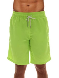 Whiskey and Oak Mens Swimming Trunks Shorts with Pockets, Quick Dry Bathing Suit - Longer Length