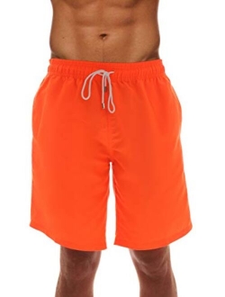 Whiskey and Oak Mens Swimming Trunks Shorts with Pockets, Quick Dry Bathing Suit - Longer Length