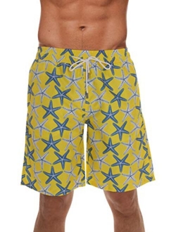 Whiskey and Oak Mens Swimming Trunks Shorts with Pockets, Quick Dry Bathing Suit - Longer Length