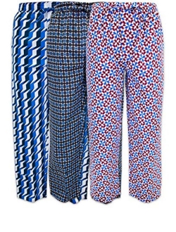 AMERICAN HEAVEN Men's 3 Pack Lounge Pajama Sleep Pants/Drawstring & Pockets Designer Woven Pant Bottoms