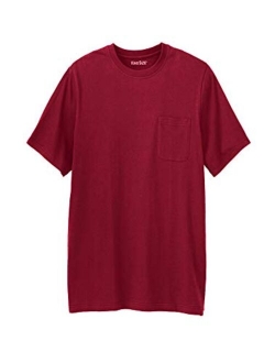 KingSize Men's Big and Tall Shrink-Less Lightweight Longer-Length Crewneck Pocket T-Shirt