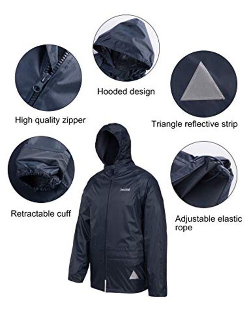 SWISSWELL Mens Rain Suit Waterproof Lightweight Fishing Rain Gear