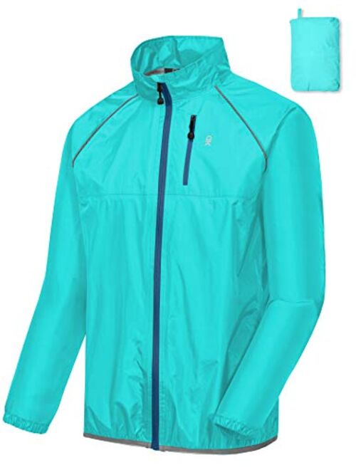 Little Donkey Andy Mens Waterproof Cycling Bike Jacket, Running Golf Rain Jacket, Windbreaker, Ultralight and Packable