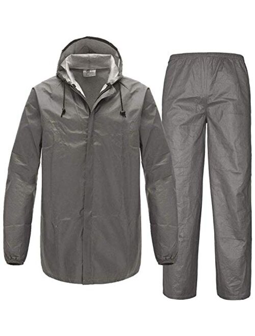 SWISSWELL Men's Rain Suit Waterproof Foul Weather Rainwear (Jacket & Trouser Suit)