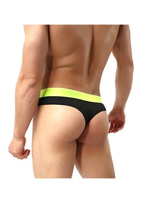 MuscleMate Hot Men's Thong Underwear, Men's Butt-Flaunting Thong Undie, Mens Underwear Showing Off Bubble Butt