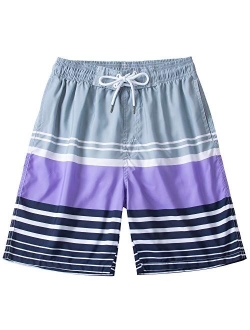 KAILUA SURF Mens Swim Trunks Long, Quick Dry Mens Boardshorts, 9 Inches Inseam Mens Bathing Suits with Mesh Lining