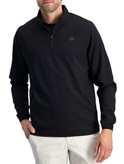 Mens Windbreaker Jackets - Half Zip Golf Pullover Wind Jacket - Vented, Dry Fit