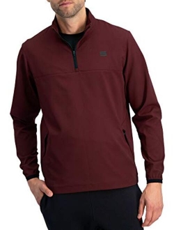 Mens Windbreaker Jackets - Half Zip Golf Pullover Wind Jacket - Vented, Dry Fit