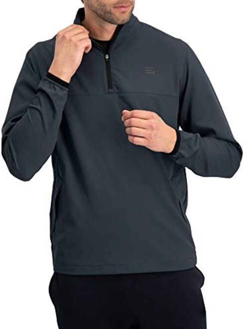 Mens Windbreaker Jackets - Half Zip Golf Pullover Wind Jacket - Vented, Dry Fit