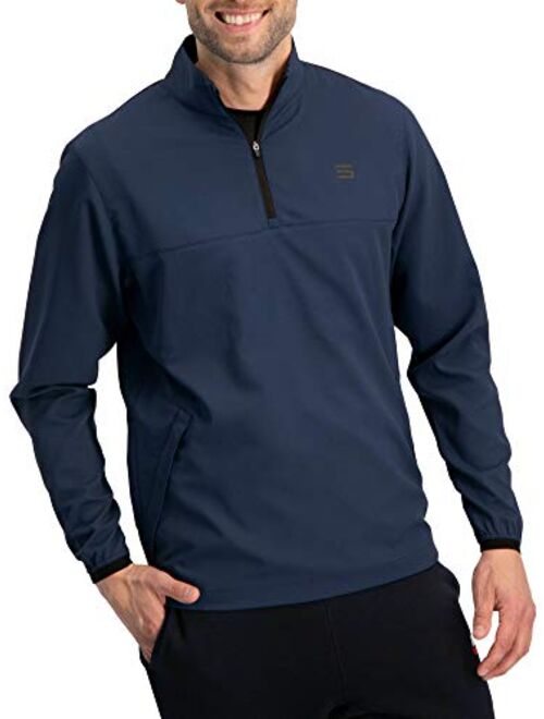 Mens Windbreaker Jackets - Half Zip Golf Pullover Wind Jacket - Vented, Dry Fit