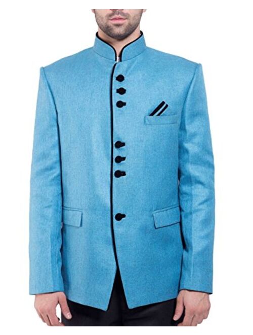 WINTAGE Men's Rayon Nehru Mandarin Blazer- 20 Colors and 15 Sizes