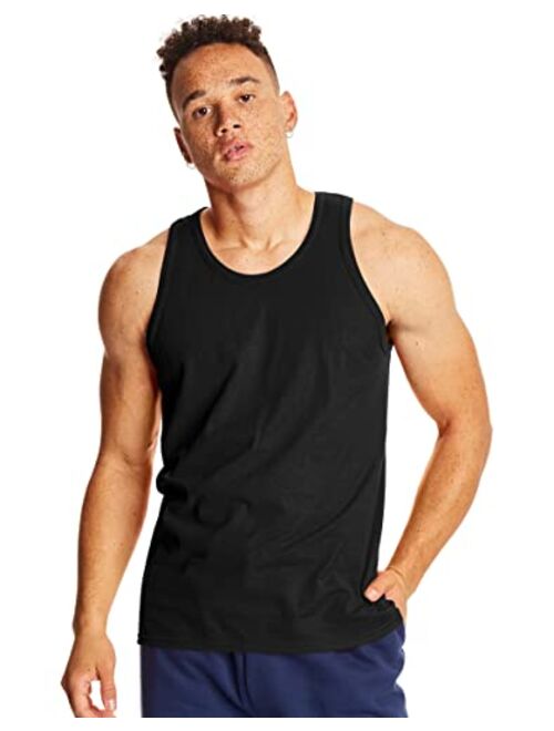 Hanes Men's Solid Round Neck Tank Top X-Temp T-Shirt 2 Pack