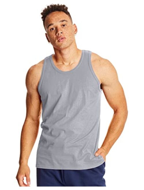 Hanes Men's Solid Round Neck Tank Top X-Temp T-Shirt 2 Pack