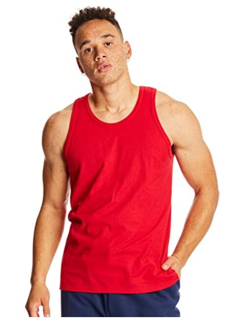 Hanes Men's Solid Round Neck Tank Top X-Temp T-Shirt 2 Pack