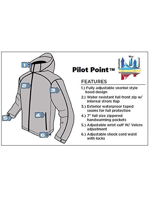 Compass 360 Pilot Point Waterproof Breathable Rain Jacket