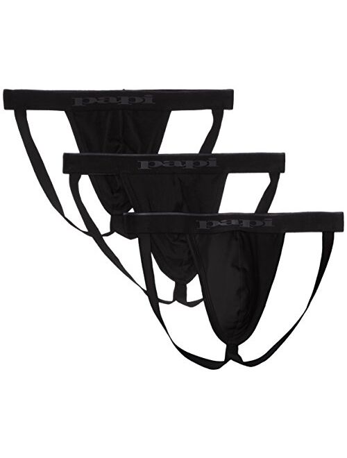 papi Men's Cotton Stretch Jock Strap 3-Pack of Underwear