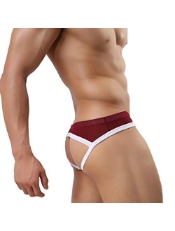 Hot Men's Jockstrap, No Visible Lines, Butt-Flaunting Men's Thong Jockstrap Underwear