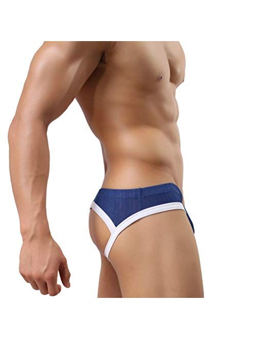 MuscleMate Hot Men's Jockstrap, No Visible Lines, Butt-Flaunting Men's Thong Jockstrap Underwear