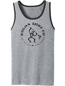 Koloa Surf Custom Cotton Solid Graphic Tank Tops in Sizes S-4XL