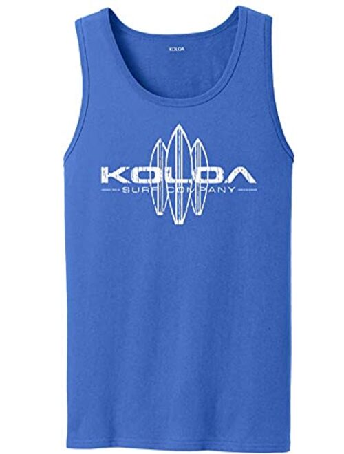 Koloa Surf Custom Cotton Solid Graphic Tank Tops in Sizes S-4XL